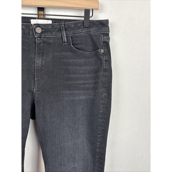 Lafayette 148 Mercer Skinny Jeans Women's 31 Washed Onyx Black Stretch Ankle - Picture 3 of 13